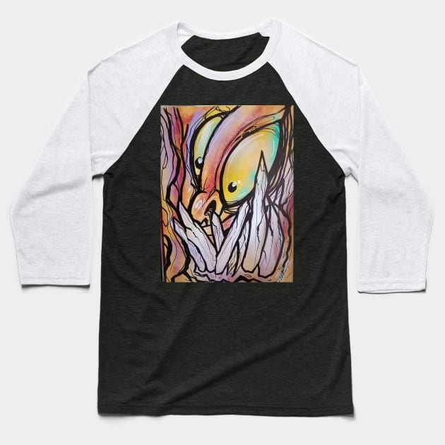 Graffiti monster Baseball T-Shirt by trainwreck911